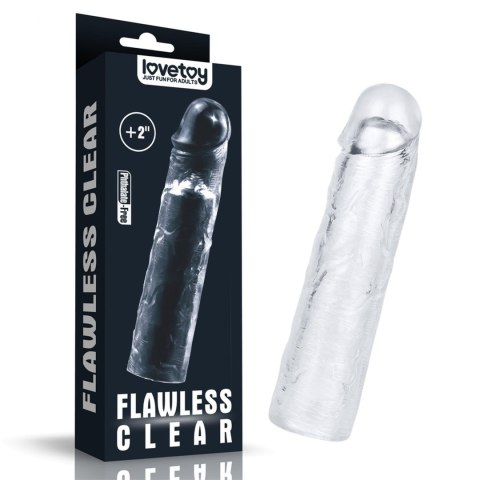 Przedłużka na penisa Lovetoy przezroczysta TPE 19 cm Lovetoy
