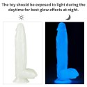 Dildo Lovetoy Lumino Play TPE świecące niebieskie 26 cm Lovetoy