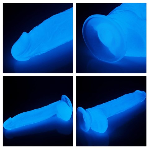 Dildo Lovetoy Lumino Play TPE świecące niebieskie 26 cm Lovetoy