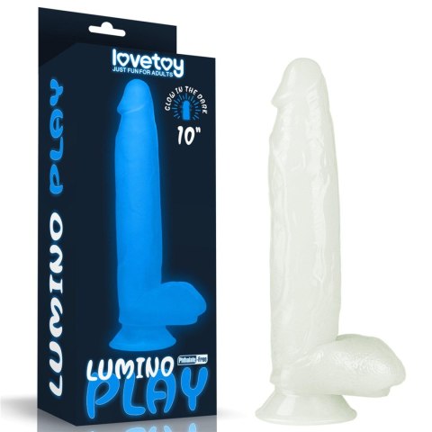 Dildo Lovetoy Lumino Play TPE świecące niebieskie 26 cm Lovetoy