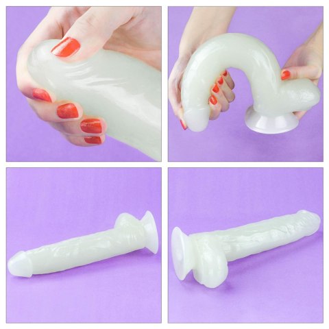 Dildo Lovetoy Lumino Play TPE świecące niebieskie 26 cm Lovetoy