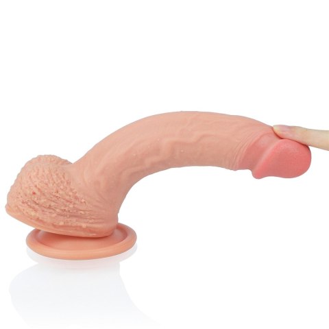 Dildo dwuwarstwowe Lovetoy platynowy silikon 21.5 cm Lovetoy