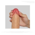 Dildo dwuwarstwowe Lovetoy platynowy silikon 21.5 cm Lovetoy