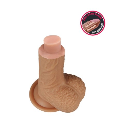 Dildo dwuwarstwowe Lovetoy platynowy silikon 21.5 cm Lovetoy