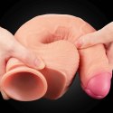 Dildo dwuwarstwowe Lovetoy platynowy silikon 28 cm Lovetoy