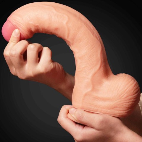 Dildo dwuwarstwowe Lovetoy platynowy silikon 28 cm Lovetoy