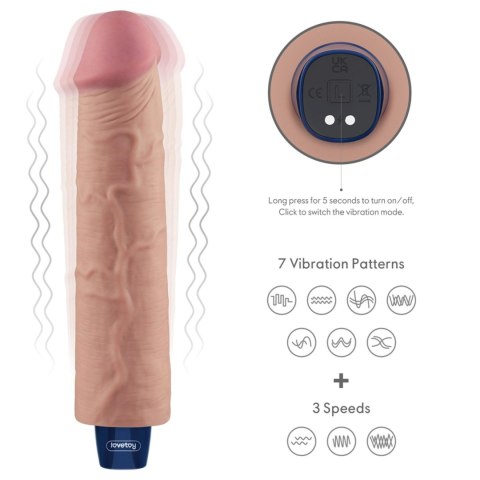 Dildo realistyczne Lovetoy Real Softee wibrujące TPE USB 23 cm Lovetoy