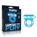 Pierścień wibrujący Lovetoy Lumino Play niebieski TPE Lovetoy