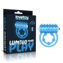 Pierścień wibrujący Lovetoy Lumino Play niebieski TPE Lovetoy