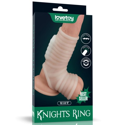 Pierścień wibrujący Lovetoy z osłoną moszny biały TPE 14.4 cm Lovetoy