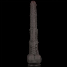 Dildo dwuwarstwowe Lovetoy giętkie czarne 40 cm Lovetoy