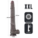 Dildo dwuwarstwowe Lovetoy giętkie czarne 40 cm Lovetoy