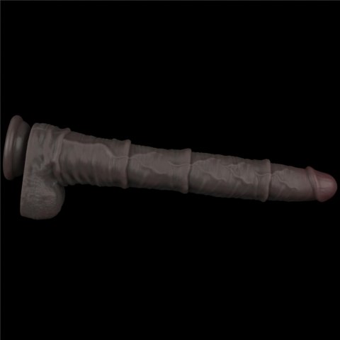 Dildo dwuwarstwowe Lovetoy giętkie czarne 40 cm Lovetoy