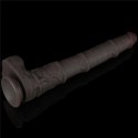 Dildo dwuwarstwowe Lovetoy giętkie czarne 40 cm Lovetoy