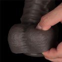 Dildo dwuwarstwowe Lovetoy giętkie czarne 40 cm Lovetoy