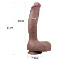 Dildo dwuwarstwowe Lovetoy platynowy silikon 27 cm Lovetoy