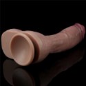 Dildo dwuwarstwowe Lovetoy platynowy silikon 27 cm Lovetoy