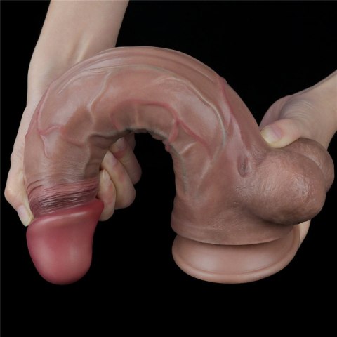 Dildo dwuwarstwowe Lovetoy platynowy silikon 29,5 cm Lovetoy