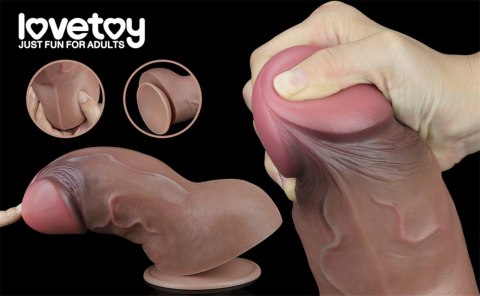 Dildo dwuwarstwowe Lovetoy silikonowe 18 cm Lovetoy