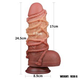 Dildo dwuwarstwowe Lovetoy silikonowe 24 cm Lovetoy