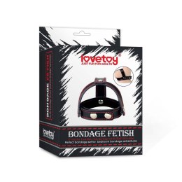 Pierścień erekcyjny skórzany Lovetoy z przegrodą kulek Lovetoy