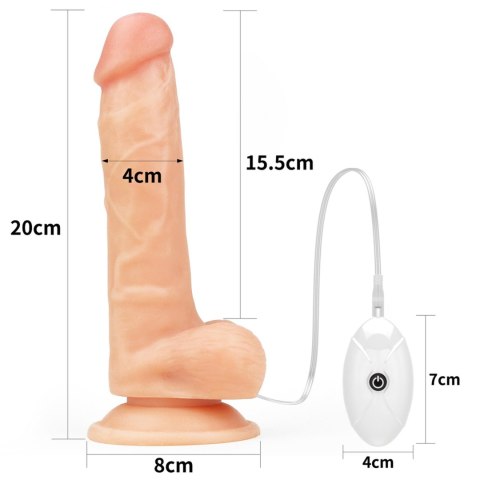 Strap on wibrujący Lovetoy TPE 7,5 cala Lovetoy