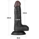 Strap on z dildo Lovetoy czarny 18 cm Lovetoy