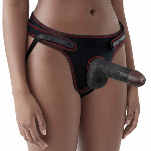 Strap on z dildo Lovetoy czarny 18 cm Lovetoy