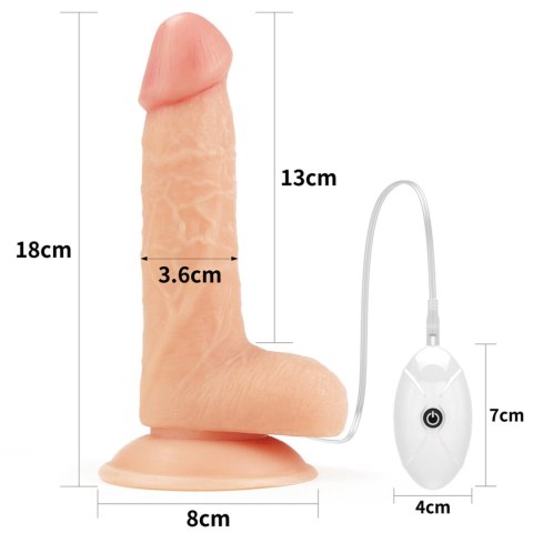 Strapon wibrujący Lovetoy TPE 18 cm Lovetoy