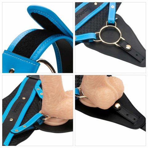Zestaw strap on wibrujący Lovetoy 22 cm XS/S/M Lovetoy