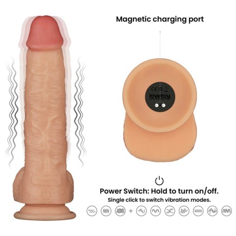Zestaw strap on wibrujący Lovetoy 23,6 cm USB Lovetoy