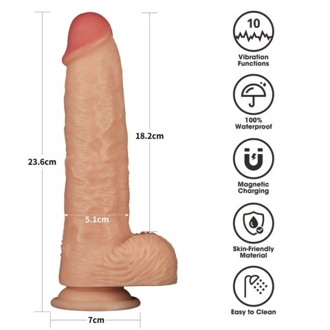 Zestaw strap on wibrujący Lovetoy 24 cm USB Lovetoy