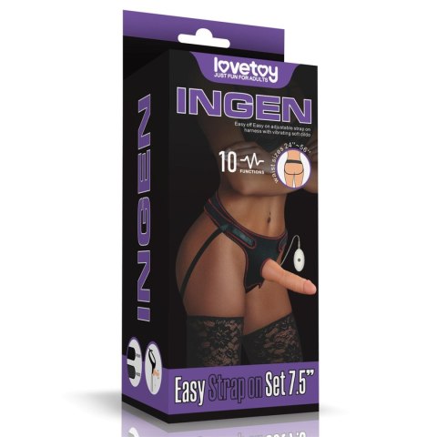 Zestaw strap on wibrujący Lovetoy 7.5 cala Lovetoy