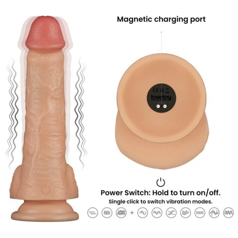 Zestaw strap on z wibracją Lovetoy 20 cm USB Lovetoy