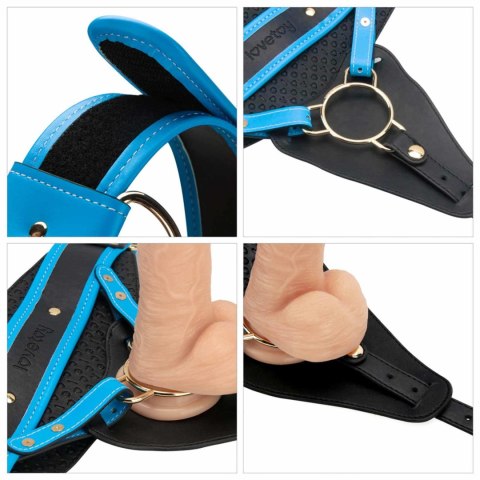 Zestaw strap on z wibracją Lovetoy 20 cm USB Lovetoy