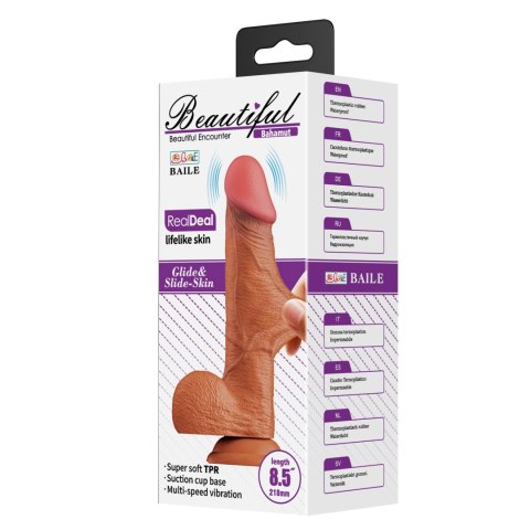 BAHAMUT, 8,5", Super soft TPR, Vibration Bendable Suction base BAILE