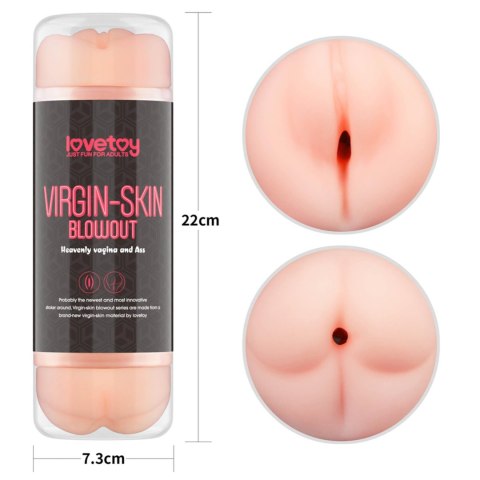 Dwustronny masturbator Lovetoy Virgin Skin TPE 22 cm Lovetoy