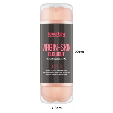 Dwustronny masturbator Lovetoy Virgin Skin TPE 22 cm Lovetoy