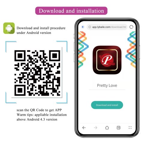 PRETTY LOVE - Jefferson, 12 vibration functions 3 electric shock functions Mobile APP Long-distance Control Pretty Love