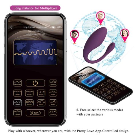 Pretty Love Dora - App Controlled Couple's Vibrator Pretty Love