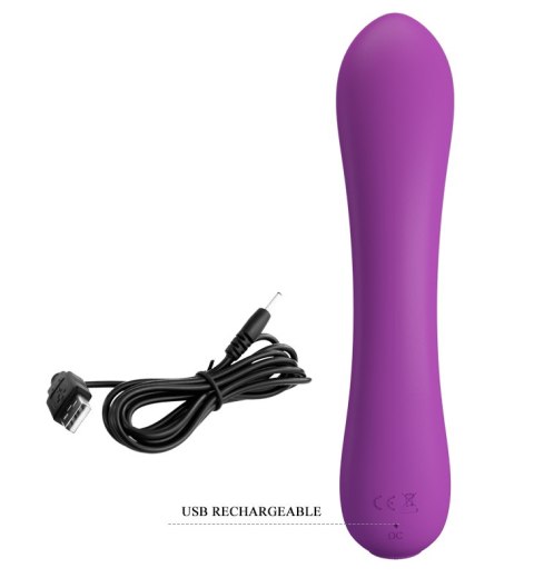 Wibrator klasyczny masażer sex stymulator 19cm USB 12trybów Pretty Love
