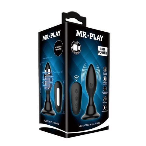 Korek analny wibrująca zatyczka plug pilot 10cm Mr. Play