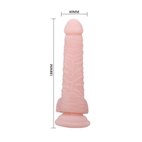 Realistyczny penis dildo z przyssawką jądrami 18cm BAILE