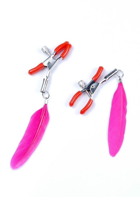 Klamry na sutki szczypce piórka bondage BDSM Fetish Boss Series