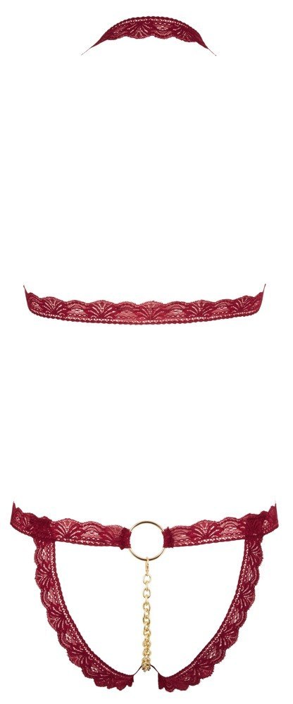 Komplet bielizny open czerwony M/L Cottelli