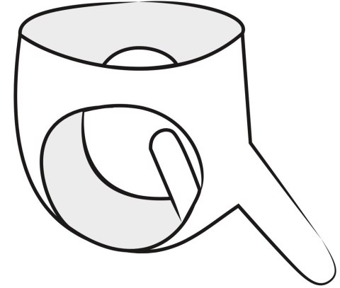 Majtki czarne lateksowe z 2 dildo S-L Late X