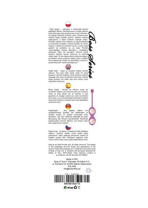 Podwójne kulki wibrujące gejszy fioletowe Boss Series Femme