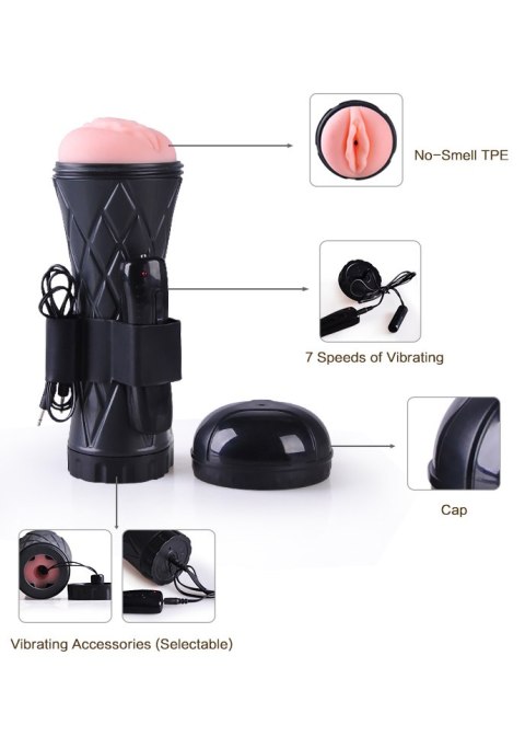 Masturbator-Vibrating Vagina cyber skin- Latarka Boss Series Power