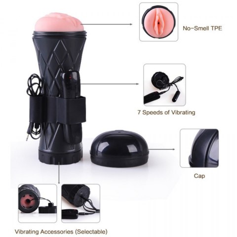 Masturbator-Vibrating Vagina cyber skin- Latarka Boss Series Power