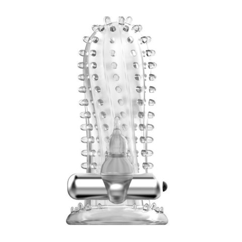 Rozciągliwa stymulująca nakładka na penisa wibruje BAILE